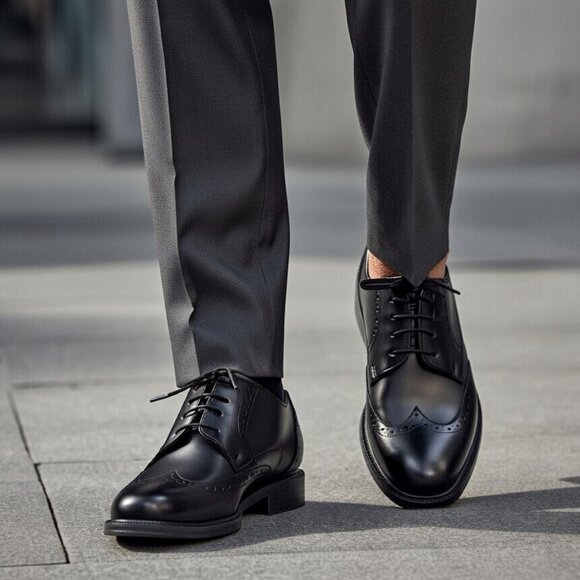 Nunn Bush Black Leather Comfort Gel Oxfords Men\'s Size 10 M Lace Up Dress Shoes